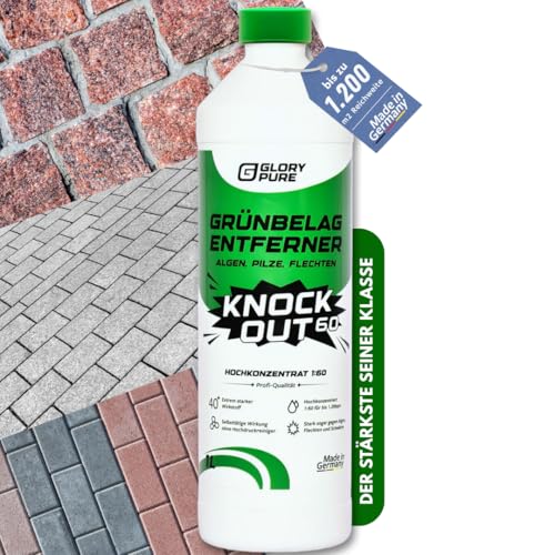 GLORYPURE Grünbelag-Entferner KNOCK OUT 60 | Hochkonzentrat bis zu 1.200 m², extrem starker...