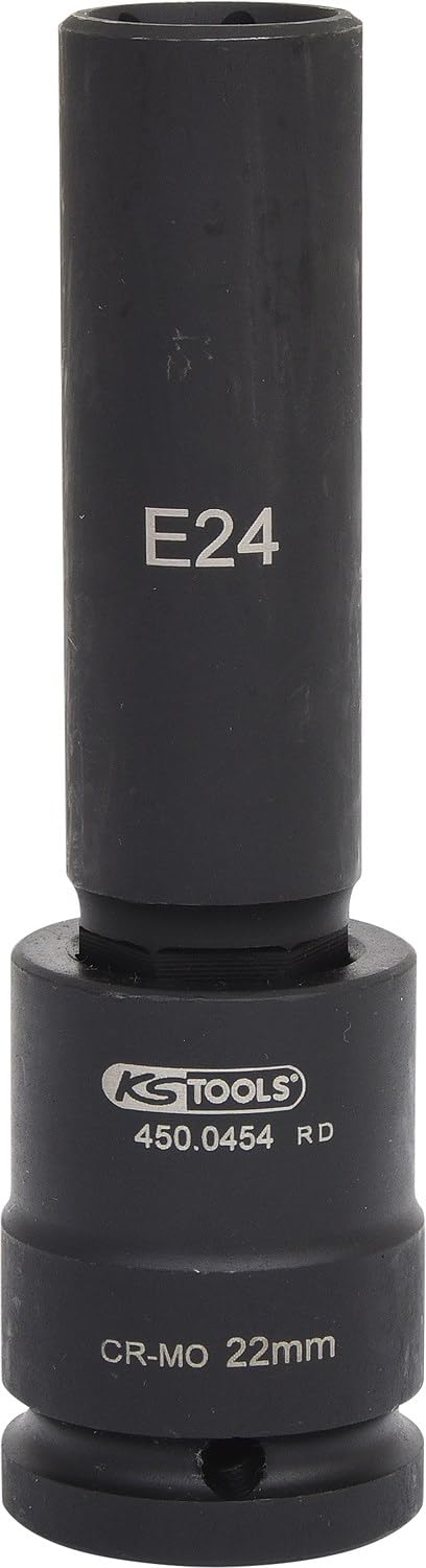 KS Tools 450.0454 Gniazdo silowe bitów dla srub Torx-E,dlugie, E24, 3/4"