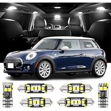 18 Pieces LED Interior Lights Kit Replacement for Mini Cooper Mini R56 F56 F55 Hatch Hardtop Cabrio F57 Countryman R60 F60 Paceman R61 Clubman R55 F54 White Interior LED Bulbs + Install Tool
