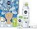 Produktbild NIVEA Love Nature Geschenkset, Set mit Tagespflege, Deo und Duschgel aus der Natural Balance Pflegeserie, Pflegeset für Verwöhnmomente
