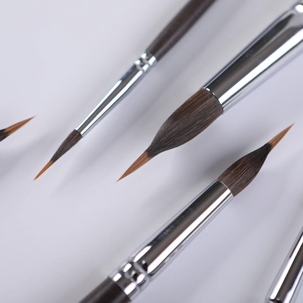 Arrivals Two Layer Liner Watercolor Painting Brush Sharp Tip Hair Mix Nylon Carbonized wooden Handle
