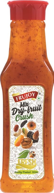 Frujoy Mix Dry Fruit Crush 750ml | For Fruit Mocktail | Cocktail | Cake | Baking Essentials | Juices | Beverages-picture-31