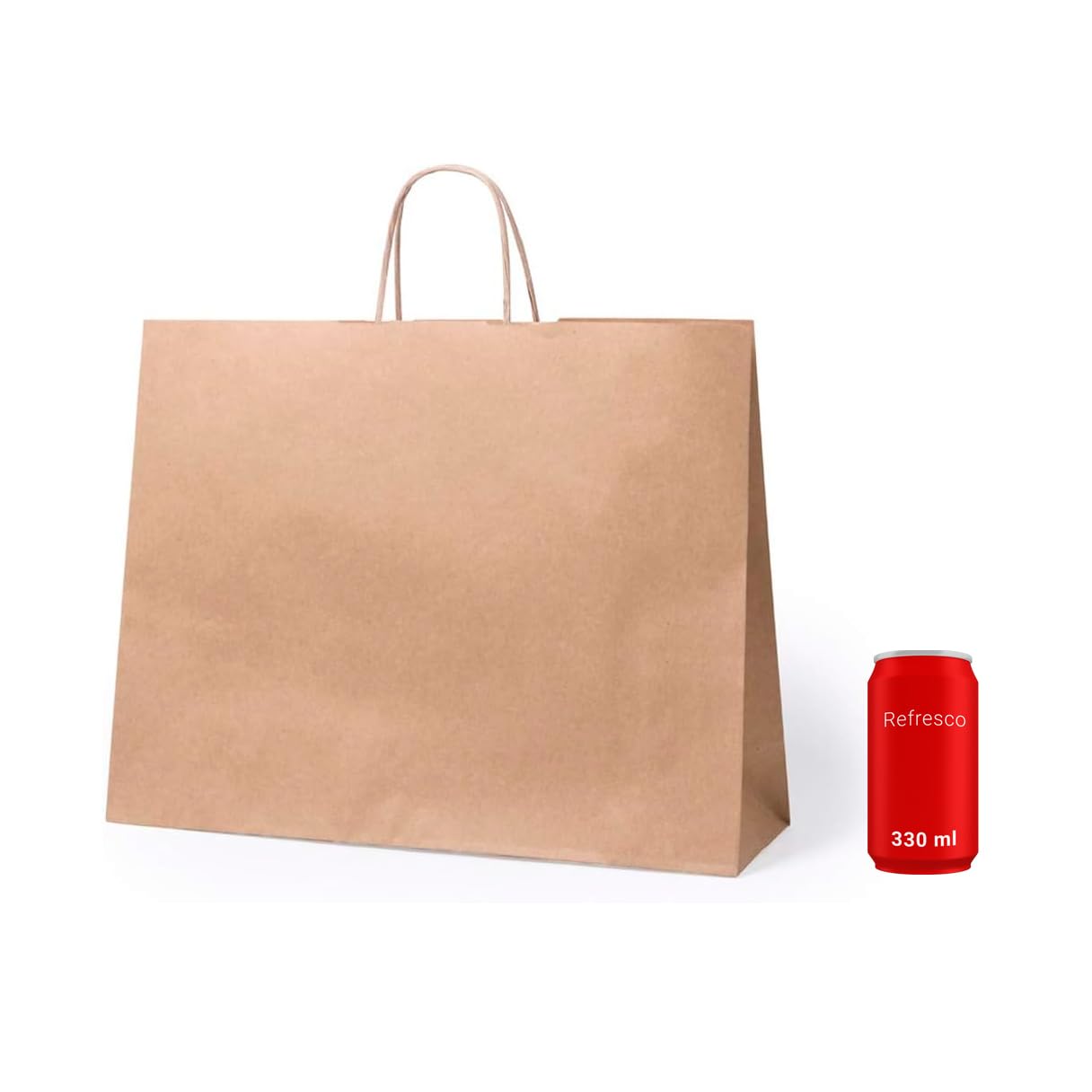 Bolsas para regalos, bolsas de papel kraft con asas, bolsas para regalar en diferentes tamaños, bolsas de papel para tiendas y comercios (41 x 31 x 15 cm, 200 Bolsas)