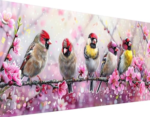 Diamond Painting Adulte Oiseau Fleur | Kit Loisirs Créatifs Point de Croix 5D