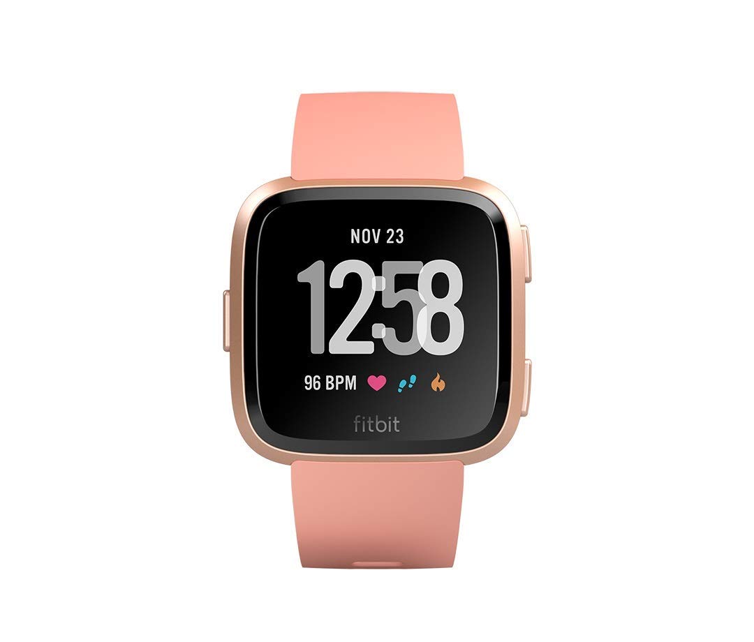 Fitbit Versa con Rilevazione del Battito Cardiaco, oltre 4 Giorni di Autonomia della Batteria, Resistente All'acqua, Pesca