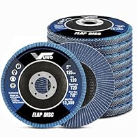 vuwo Professional Fächerschleifscheibe für Metall - Fächerscheibe 10 Stück 125mm x 22,23mm Korn 120 Schleifscheiben, T29 Lamellenscheiben, Fächerscheiben vom Holz, Metall, Stahl und Präzises