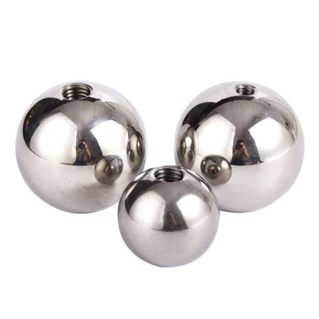 RAMBEX 1pcs M8 Thread Half Hole Metric Stainless Steel Drilling Balls Female Thread Blind Hole Smooth Ball Beads OD 12-60mm(40mm)