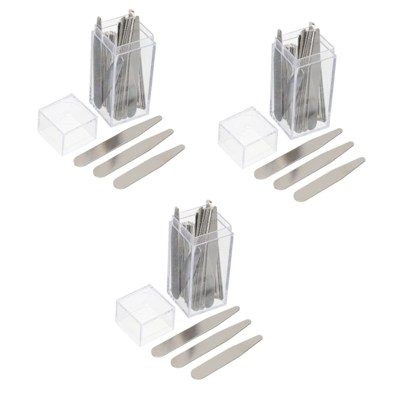 GALPADA 3sets Stainless Steel Collar Stays for Men Dress Shirt Collar Inserts 36pcs*3