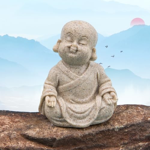Estatuas Mini Buda Sonriente Maitreya 2 Piezas miniatura 6