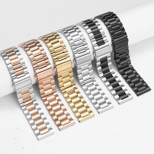 Image of Quick Release Stainless Steel Watch Band Matte Brushed Metal Watchband 14mm 16mm 18mm 20mm 22mm 24mm Universal Solid Stainless Steel Metal Smartwatch Bracelet Replacement Band for Men Women