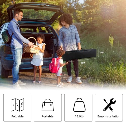 Wootfairy TFQF-375 Projector Screen And Stand, Wootfairy 180 Inch Portable And Foldable Projection Screen 4K Hd 16:9 Rear Front Wrinkle-Free Movie Screen With Carry Bag For Indoor Outdoor Home Theater Backyard Cinema thumb #3