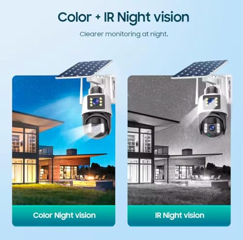 Image of Solar 5MP + 5MP Dual Lens Full HD CCTV Security Camera | 4G Enabled, 360(SR06)