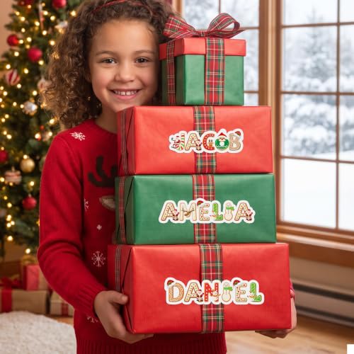 Image of Personalized Name Christmas Stickers