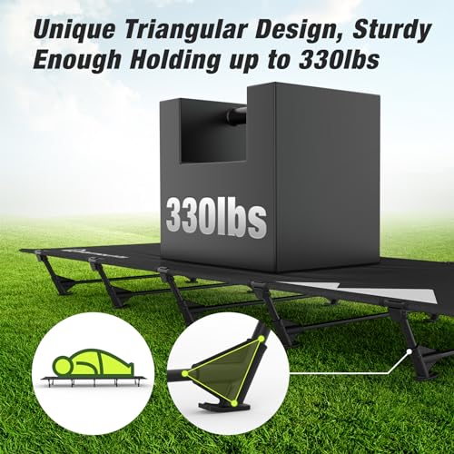 Ultralight-Compact-Camping-Cot-60s-Easy-Set-Up-28-Wide-Surface-Supports-330lbs-5-Stabilizers-Portable-Folding-Backpacking-Cot-wStorage-Bag-for-Outdoors-and-Home-Oxford-Black