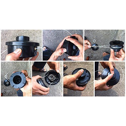 Forever Speed 6 X Doppelfadenkopf für Motorsense Fadenspule mit Tippautomatik Doppelfadenkopf Fadenkopf Mähkopf Mähfaden für Motorsensen