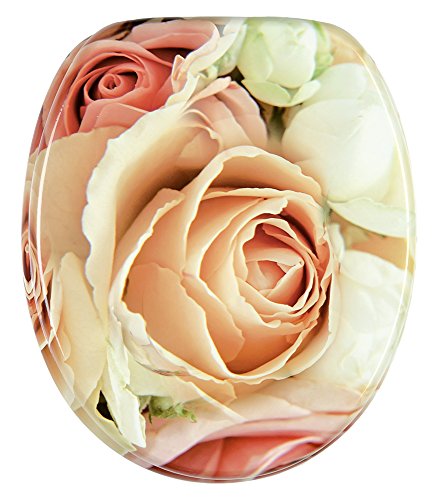 Sanilo Abattant WC - Finition de haute qualité - Charnières robustes - Fixation facile - Rose Rose