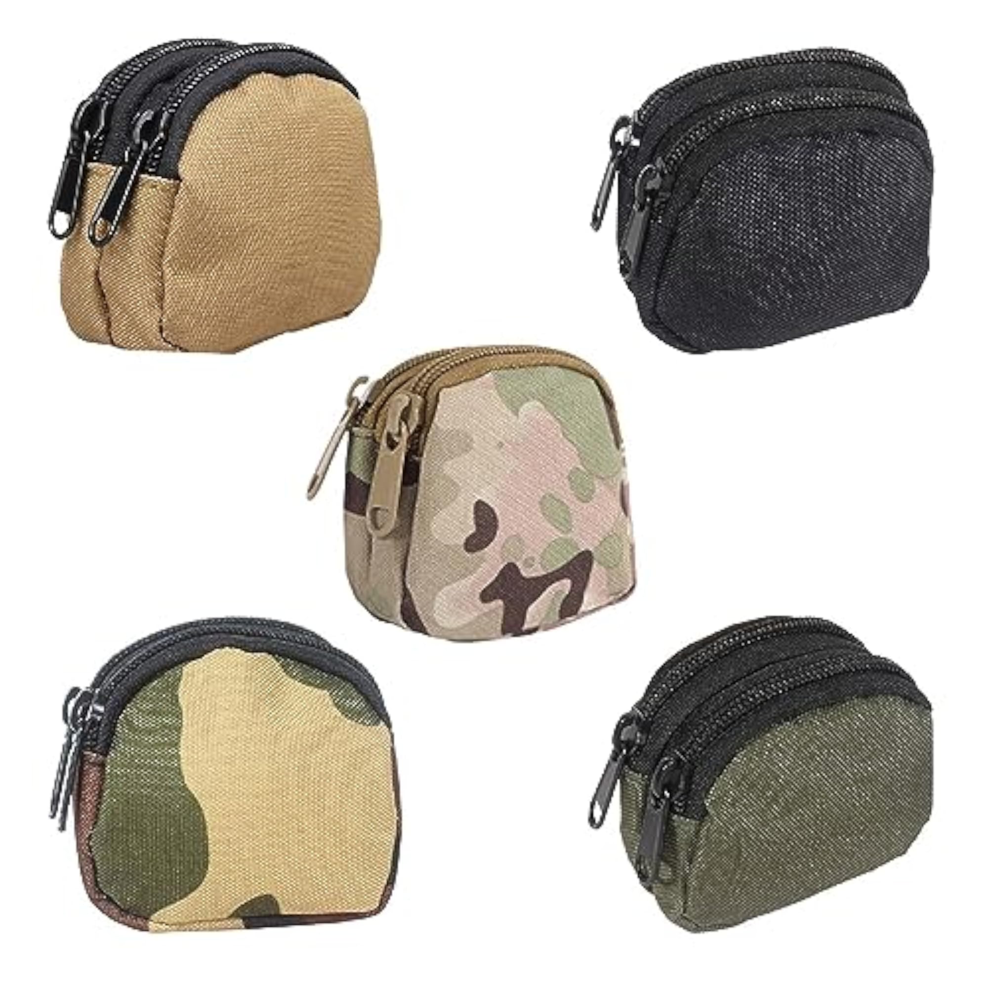Double Layer Waterproof Multifunctional Coin Pouch, Khaki