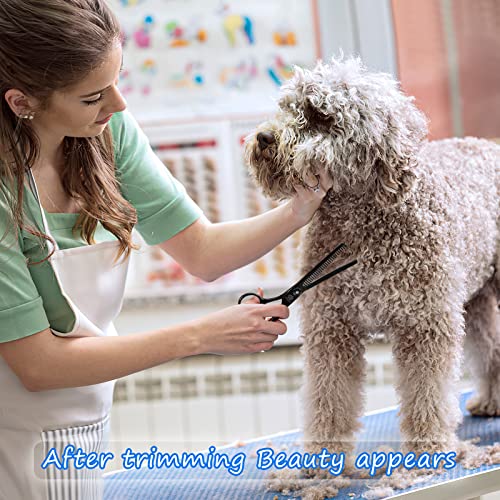 Image of Dog Grooming Scissors Kit with Safety Round Tips, GLADOG Professional 5 in 1 Grooming Scissors for Dogs
