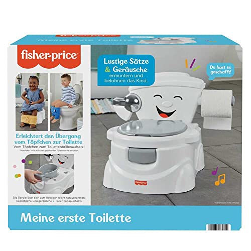 Fisher-Price HJC38 - Meine erste Toilette – Töpfchen für Babys, deutsche Version, interaktives...