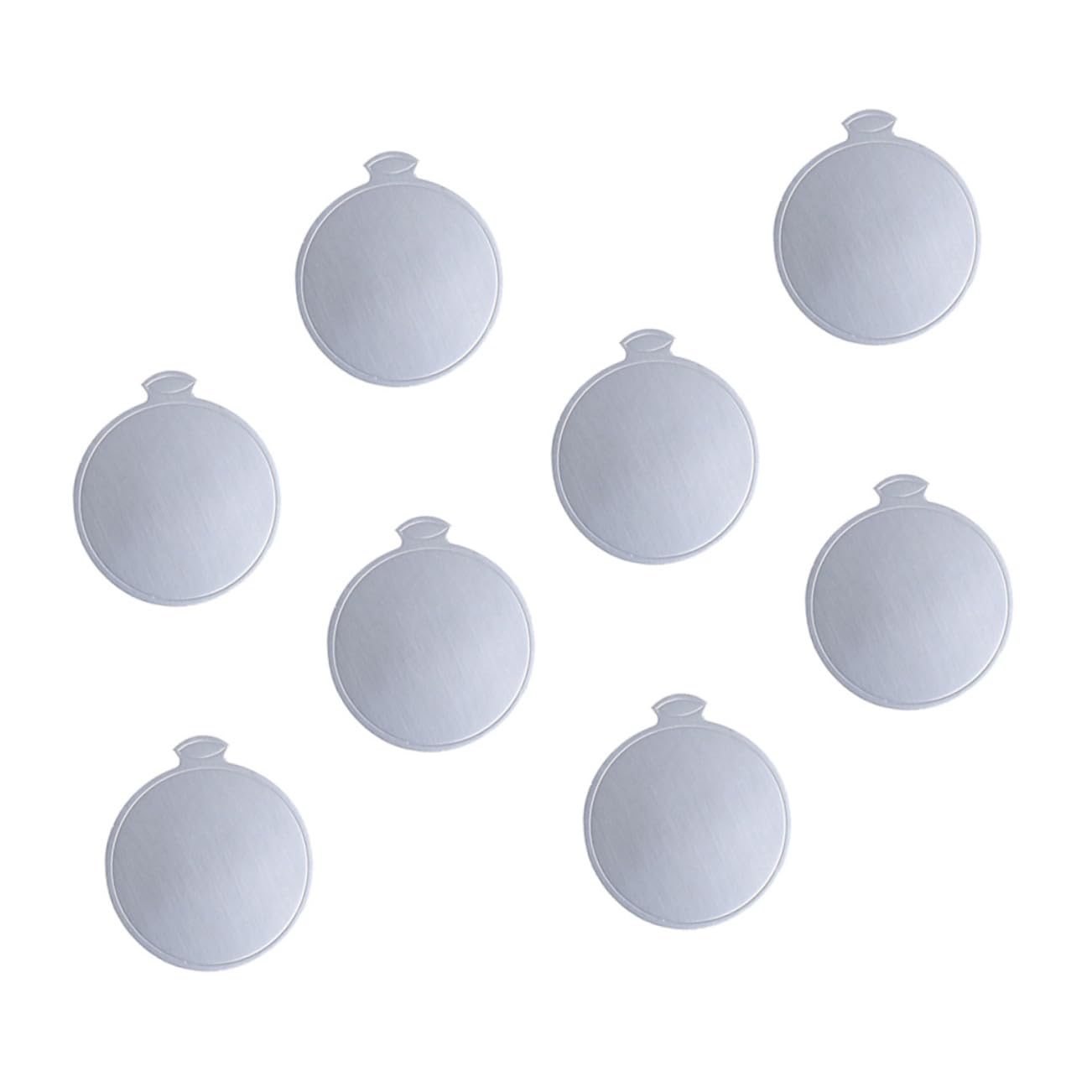 Cabilock 100pcs Silver Round Cake Serving Bases Disposable Cardboard Mousse Tray for Cupcakes Pastries and Desserts for Events Parties and Bakeries