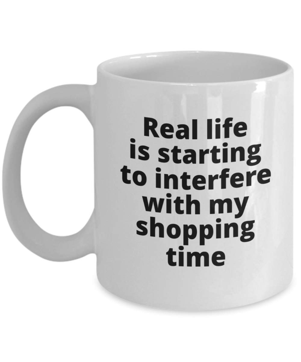 Shopping Gifts Idea for Hobby Unique Enthusiast Lover Novelty Coffee Mug Tea Cup Humor for Women Mom Men Dad from Daughter Son Co-Worker Office Christ
