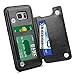 HianDier Wallet Case for Galaxy S7 Edge, Slim Protective Case with Credit Card Slot Holder Flip Folio Soft PU Leather Magnetic Closure Cover Case Compatible with Samsung Galaxy S7 Edge, Black