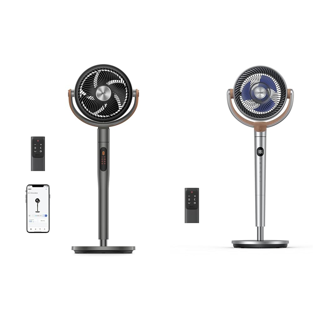 Amazon.com: Dreo Pedestal Fans with Remote, PolyFan 513S 43'' 8