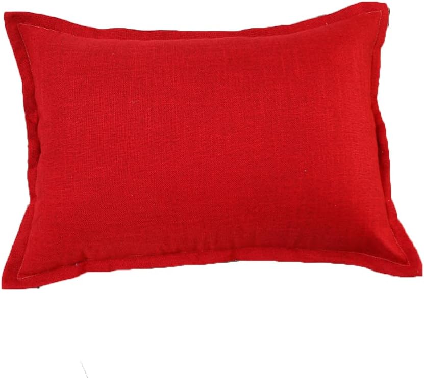 Cotton Linen Sofa Pillows, Rectangular Decorative Throw Pillows Creative Chair Plush Cushion Waist Pillow (40×60CM, Light Gray)