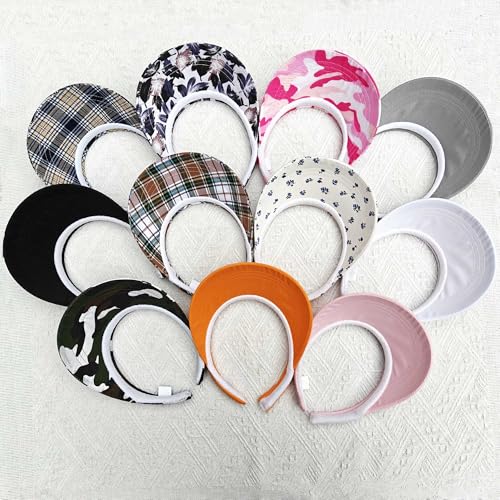 Image of 2 Pack Visor Women Men Sun Hat Clip On Visors Adjustable Sport Wide Brim Cap
