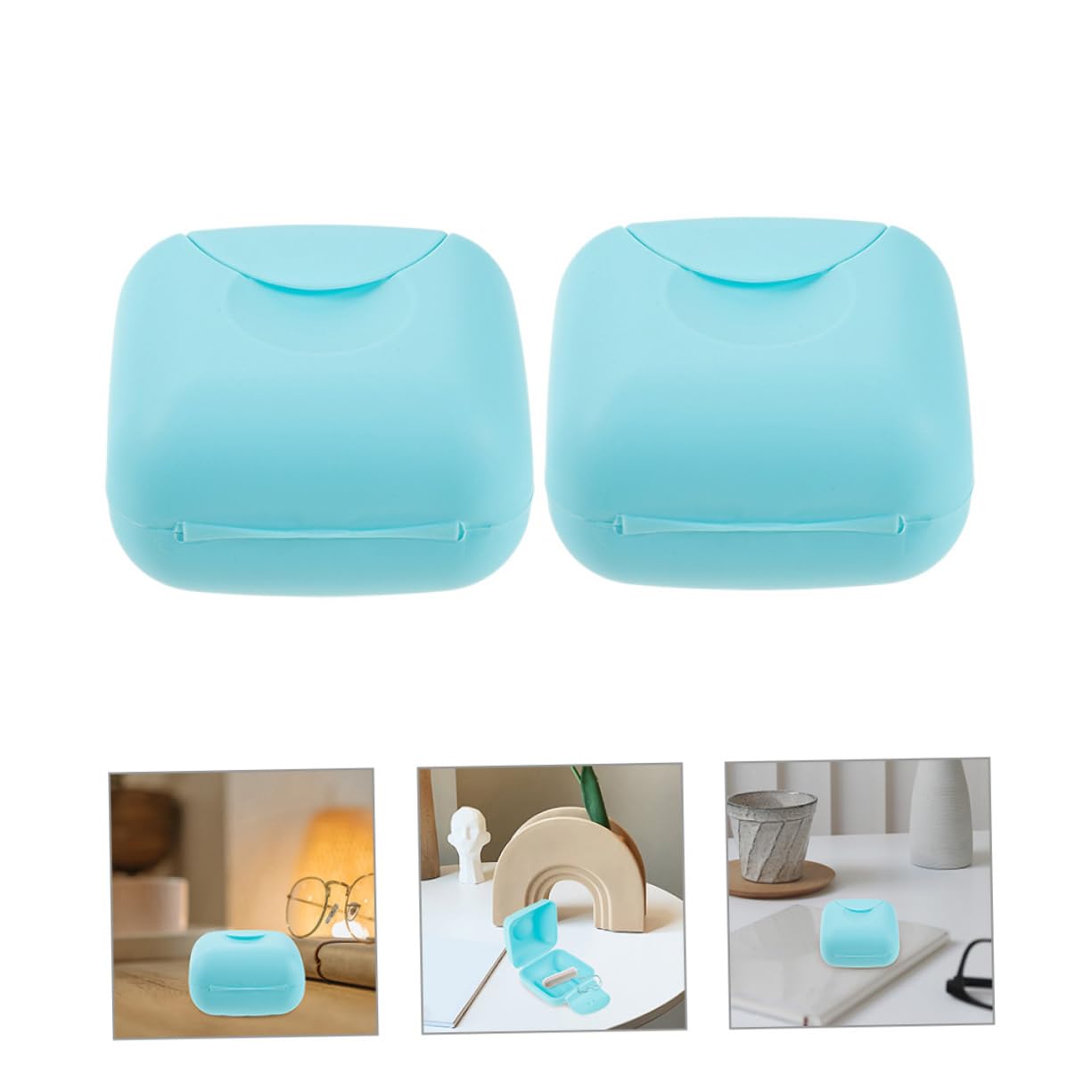 minkissy 2pcs Storage Box Organizer Women Carrier Portable Holder Packing Case Pacifier Holders Container