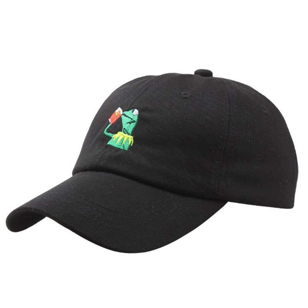 Baseball Cap The Frog Dad Hat Cap Sipping Sips Drinking Tea Champion Costume Embroidered Cotton Adjustable Hat