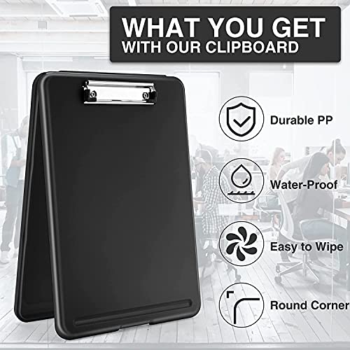 Image of oddpod Praise A4 Clip Pad /Clipboard with Storage Case for Paper and Document Storage 83002 (Black)