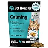 Calming Chews for Cats - Cat Anxiety Relief + Helps Reduce Stress - Behavioral Support & Promotes Relaxation for Travel, Boarding, Vet Visits, Separation Anxiety - Chicken (90-Day Supply)