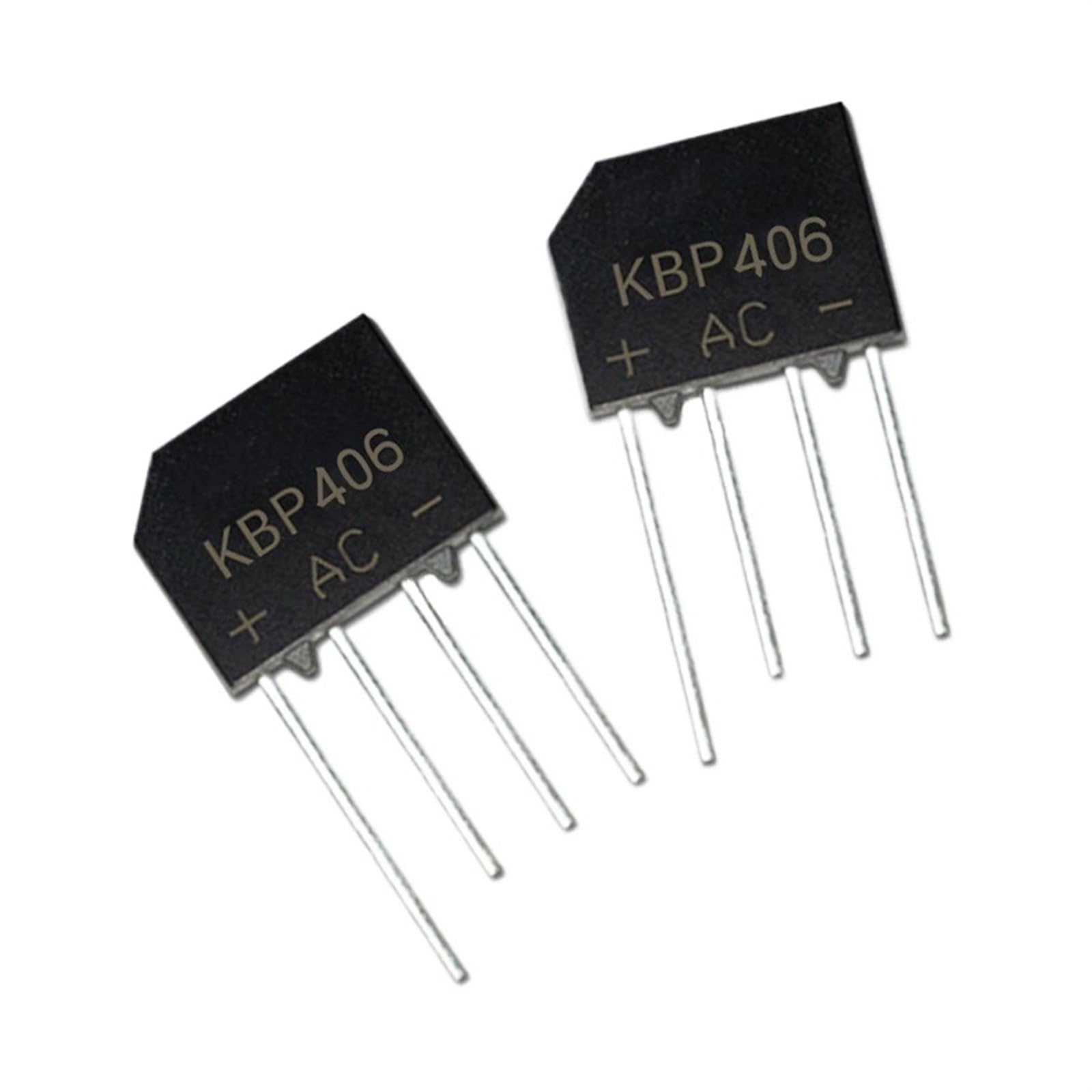 GJEXXPTST 10/20Pcs KBP406 Bridge Rectifier 4A/600V KBP406G Stack DIP-4 Flat(20Pcs)