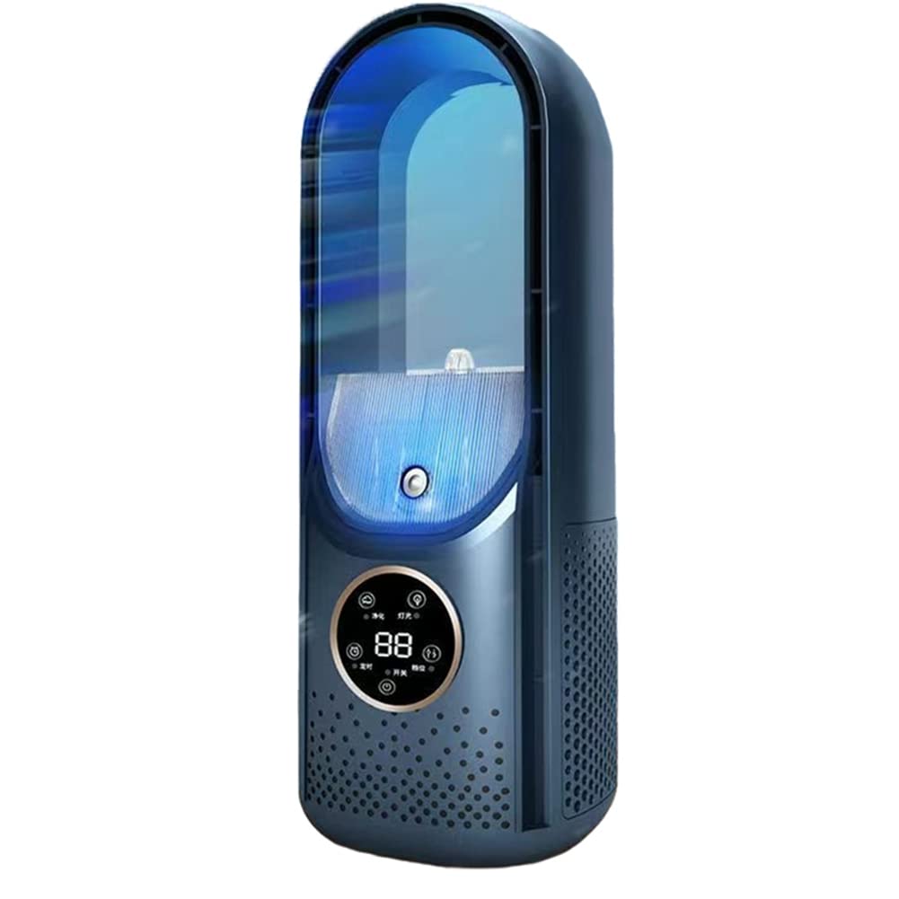 Dawafit Air Cooler LED Display Air Conditioning Humidification Electric Fan 6 Speed Silent Fan Humidifier Fan Blue