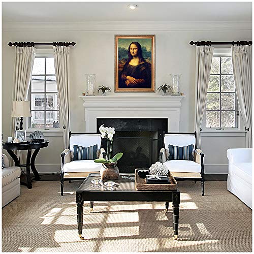 Mona lisa by Leonardo Da Vinci Framed Size:34.5x24.5 inches,Image Size:30x20 The World Classic Art Reproductions,Giclee Canvas Prints Wall Art for Home Decor,Italy Style Luxurious Gold Embossing Frame - Image 6