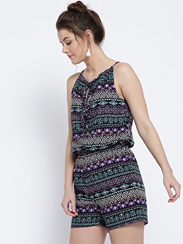 Image of Sera Women's Blue Printed Playsuit for Women