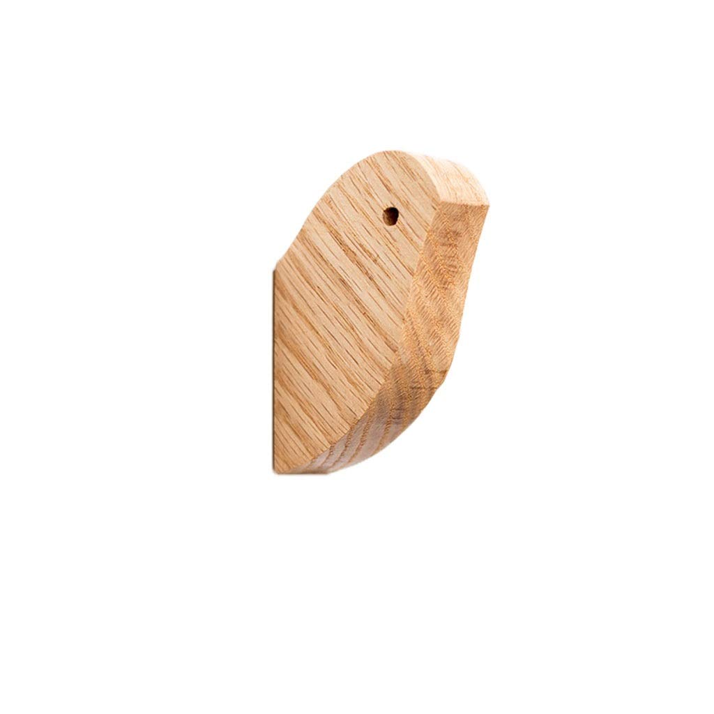 DXTFDHB 2 Pack of Wall Hooks, Bird Hook, Heavy Duty Wood Hooks, Hand Towel Hook, for Robe, Coat, Towel, Keys, Bags(Beech)