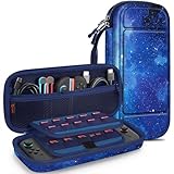 FINTIE Carrying Case for Nintendo Switch 2 (2025), Shockproof Hard Shell Switch 2 Case, Protective Cover Travel Bag with 19 Game Card & 2 Micro SD Card Slots & Inner Pocket, Starry Sky