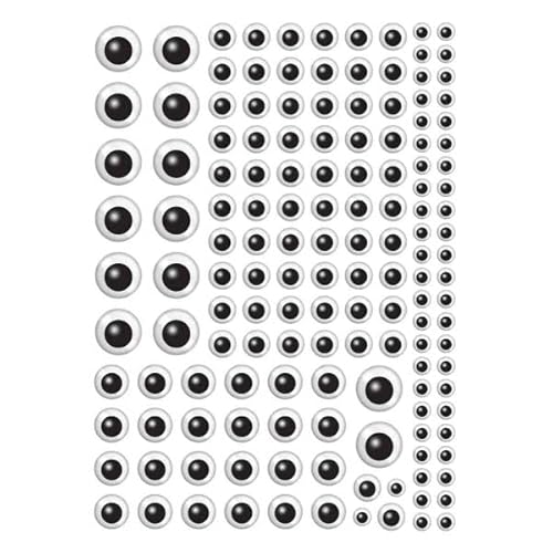 Gommettes yeux noir et blanc - 296 piece