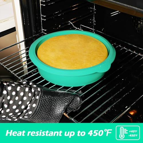 Kamehame KA23039 Silicone Cake Pan, 2 Pack 8.5 Inch Round Silicone Cake Molds thumb #4