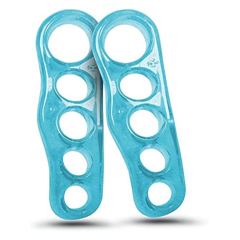 Bcurb Toe Gel Stretchers (1 Pair) - Toes Straightener Alignment Spreaders and Spacers for Relaxing Toes Yoga Sports Pedicure Men and Women (Blue, Large) Cover