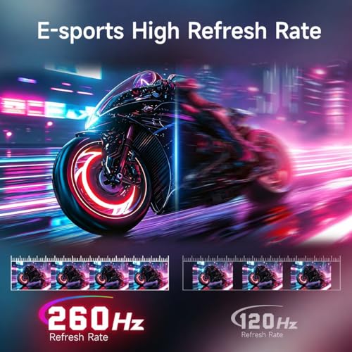 Image of ArcticPro 24 inch 260Hz 240Hz Gaming Monitor, FHD 1080p Monitor, Adaptive Sync, HDMI, DP Ports, VESA, 120% sRGB, 3-Sided Frameless, Ultra Slim, Enhanced Eye Care, 3000:1 Contrast
