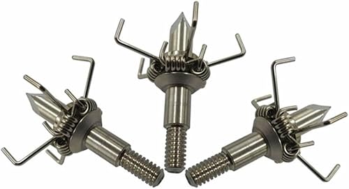 Miniatura 3 de Puntas de punta ancha de Judo con tiro con arco, punta de pata de 100 granos, puntas de flecha de acero de 0.157 in para caza de animales pequeños