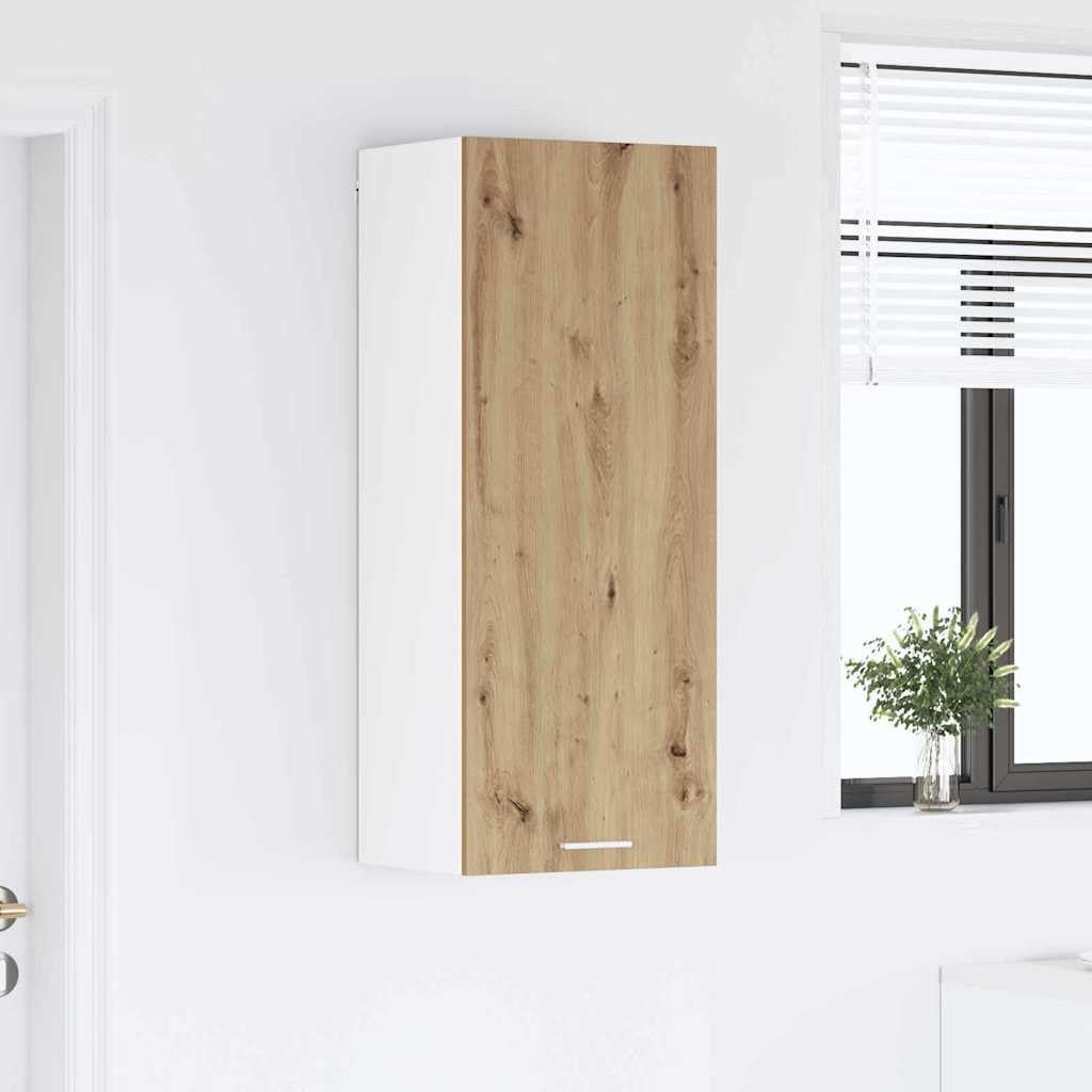 Szafka wisząca z drewna dębowego Artisan, 40 x 31 x 100 cm, z drzwiami, nowoczesna szafka kuchenna do przechowywania i przechowywania, idealna do kuchni, jadalni, organizera i naczyń
