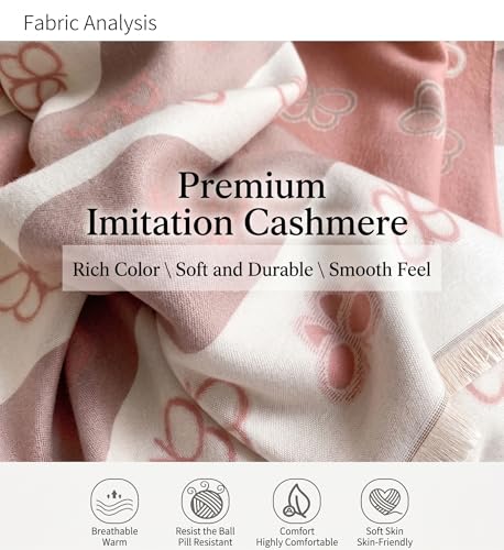 Image of HSR Luxury Cashmere Warm Scarf Brand Shawl Pashmina Wrap for Women
