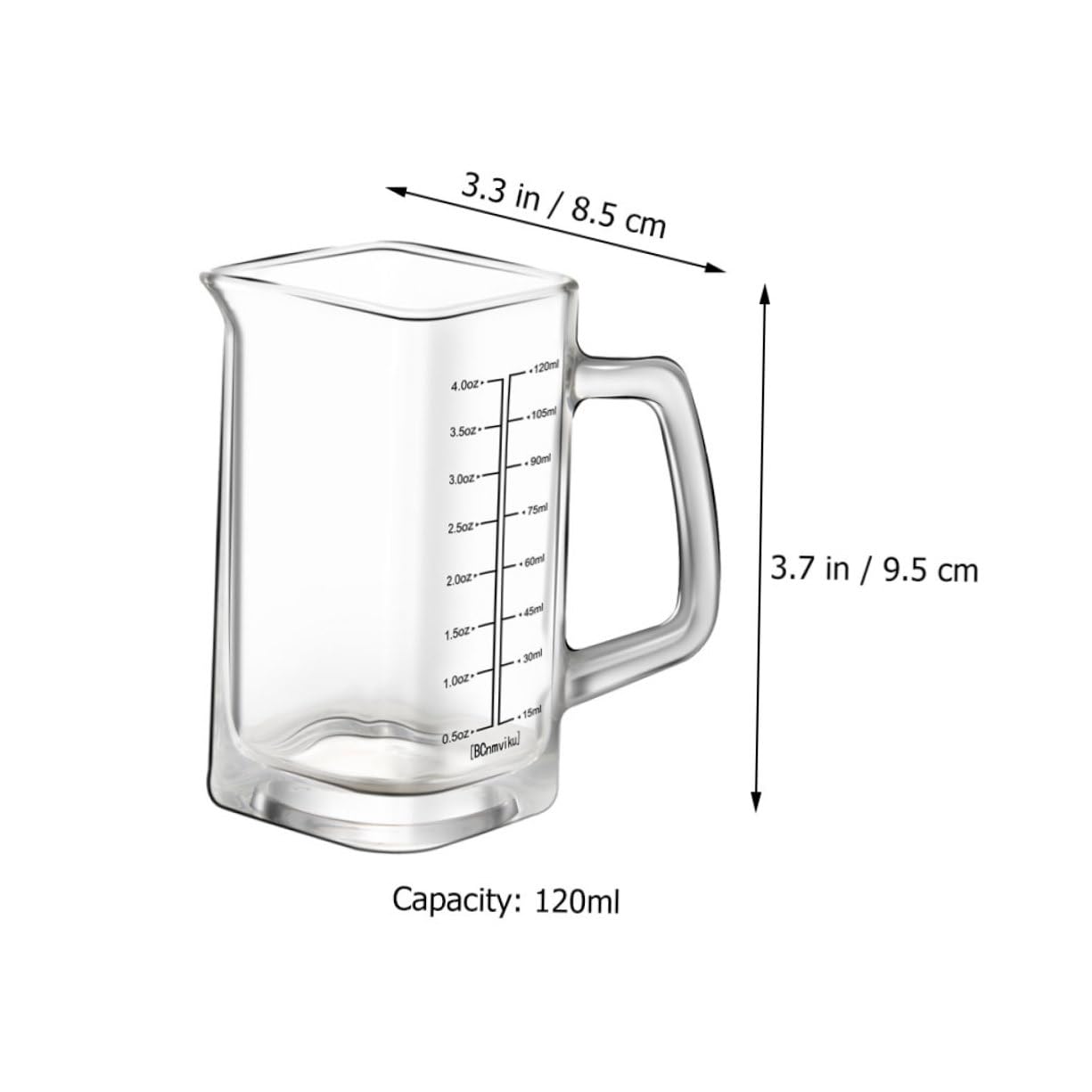 5 Pièces Tasse De Mesure De Verre Pour Tasses Portable Gobelets Café Tasse à Mesurer Liquide Gobelet Verseur Expresso Berceur De Verre Verseur En Transparent Un