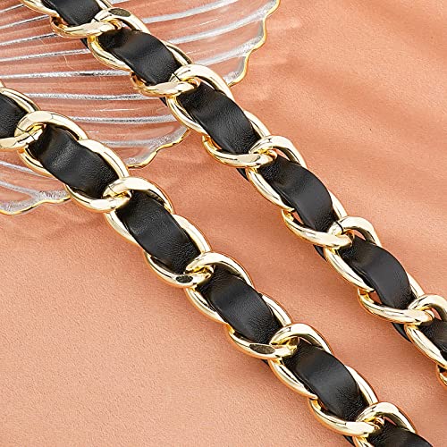 Gleamart Leather Chain Belt Layered Clothing Waist Belt for Women Jeans Dresses4