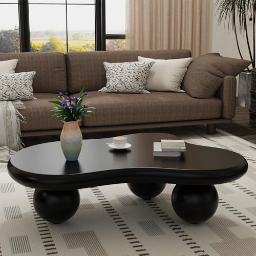 Table basse nuage en bois avec pieds robustes au design irrégulier unique - 2