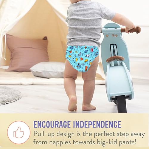 Image of VParents Padded Underwear for Babies and Toddlers with 3 Layers of Cotton Padding Potty Training Pull Up & Diaper-Free Time (3-4 years) Car